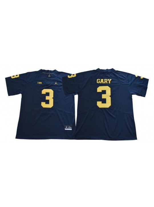 MEN'S MICHIGAN WOLVERINES #3 RASHAN GARY BLUE JERSEY