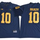 MEN'S MICHIGAN WOLVERINES #10 TOM BRADY Blue JERSEY