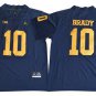 MEN'S MICHIGAN WOLVERINES #10 TOM BRADY Blue JERSEY