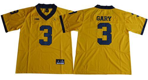 MEN'S MICHIGAN WOLVERINES #3 RASHAN GARY MAIZE JERSEY