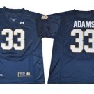 Men's Notre Dame Fighting Irish #33 Josh Adams Blue Jersey