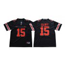 MEN'S OHIO STATE BUCKEYES #15 EZEKIEL ELLIOTT BLACK JERSEY