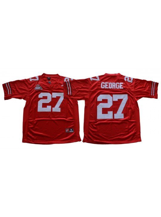 MEN'S OHIO STATE BUCKEYES #27 EDDIE GEORGE RED JERSEY