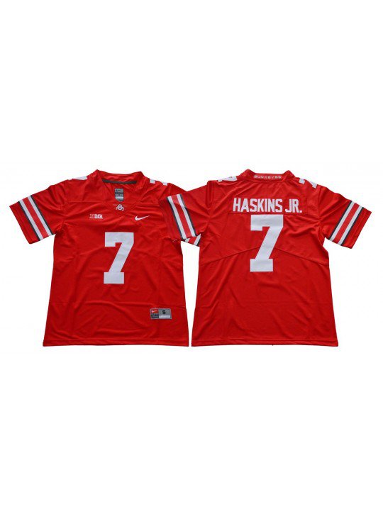 Men's OHIO STATE BUCKEYES #7 DWAYNE HASKINS JR RED JERSEY