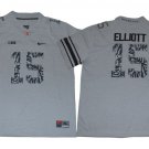 Men's Ohio State Buckeyes #15 Ezekiel Elliott Gray Alternate Legend Jersey