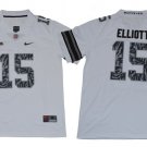 Men's Buckeyes #15 Ezekiel Elliott Light Gray Alternate Legend Limited Jersey