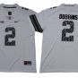 Men's Buckeyes #2 J.K. Dobbins Light Gray Alternate Legend Limited Jersey