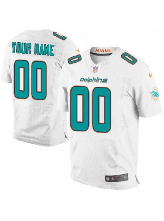 MEN'S Youth Miami Dolphins Customized White Jersey