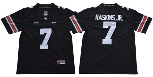 Men's Buckeyes #7 Dwayne Haskins Jr Black Limited Stitched Jersey