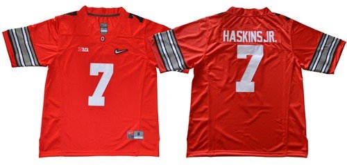 Men's Buckeyes #7 Dwayne Haskins Jr Red Diamond Quest Stitched Jersey