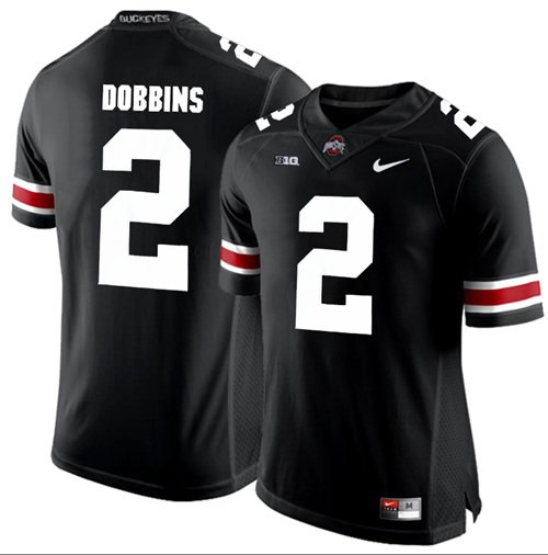 Men's Nike Buckeyes #2 J.K. Dobbins Black Limited Stitched NCAA Jersey