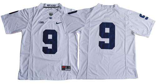 Men's Penn State Nittany Lions #9 Trace McSorley White Jersey