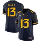 MEN'S WEST VIRGINIA MOUNTAINEERS #13 DAVID SILLS V BLUE JERSEY
