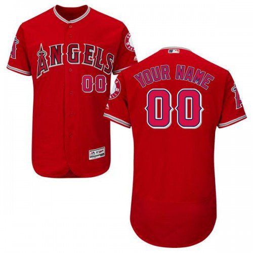 MEN'S LOS ANGELES ANGELS CUSTOMIZED SCARLET FLEXBASE JERSEY