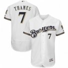MEN'S MILWAUKEE BREWERS #7 ERIC THAMES HOME WHITE FLEXBASE JERSEY