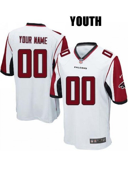 Youth Atlanta Falcons Customized White Jersey
