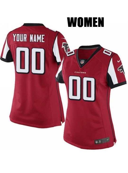 Women's Atlanta Falcons Customized Red Jersey