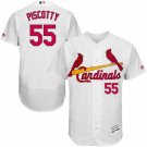MEN'S ST. LOUIS CARDINALS #55 STEPHEN PISCOTTY HOME WHITE FLEXBASE JERSEY
