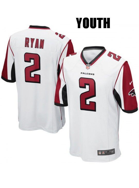 Youth Atlanta Falcons #2 Matt Ryan White Jersey