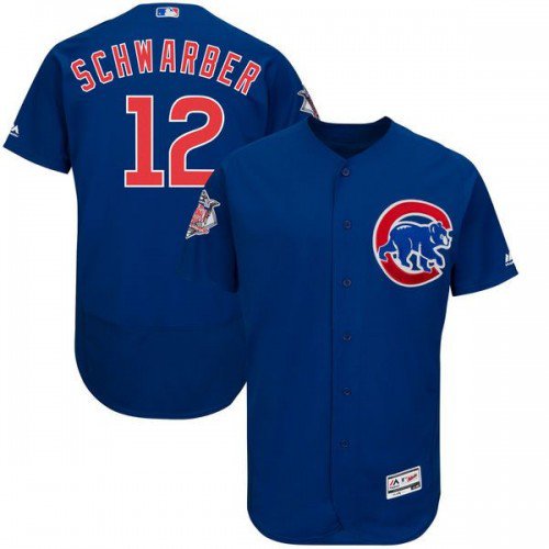 MEN'S CHICAGO CUBS #12 KYLE SCHWARBER ROYAL FLEXBASE JERSEY