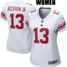Women's New York Giants #13 Odell Beckham Jr White Jersey