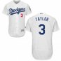MEN'S LOS ANGELES DODGERS #3 CHRIS TAYLOR HOME WHITE FLEXBASE JERSEY