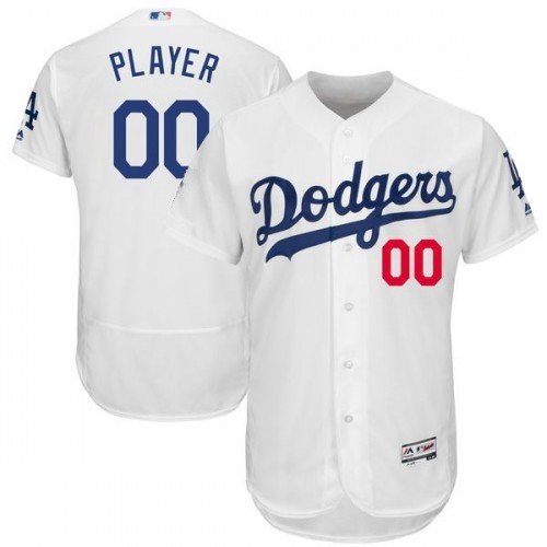 MEN'S LOS ANGELES DODGERS CUSTOMIZED HOME WHITE FLEXBASE JERSEY