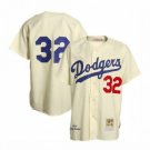 MEN'S LOS ANGELES DODGERS #32 SANDY KOUFAX CREAM THROWBACK JERSEY