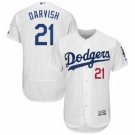 MEN'S LOS ANGELES DODGERS #21 YU DARVISH HOME WHITE FLEXBASE JERSEY