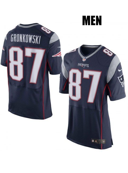 New England Patriots #87 Rob Gronkowski Blue Jersey