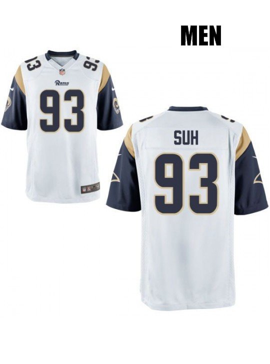 Los Angeles Rams #93 Ndamukong Suh White Jersey
