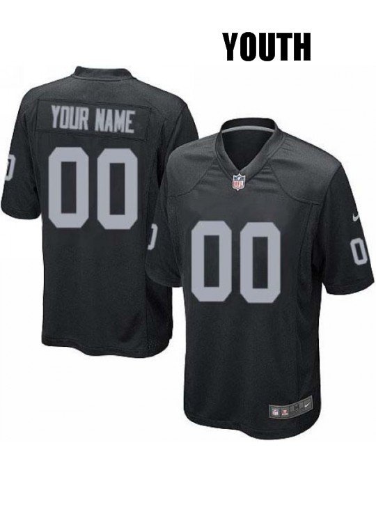 YOUTH OAKLAND RAIDERS CUSTOMIZED BLACK JERSEY