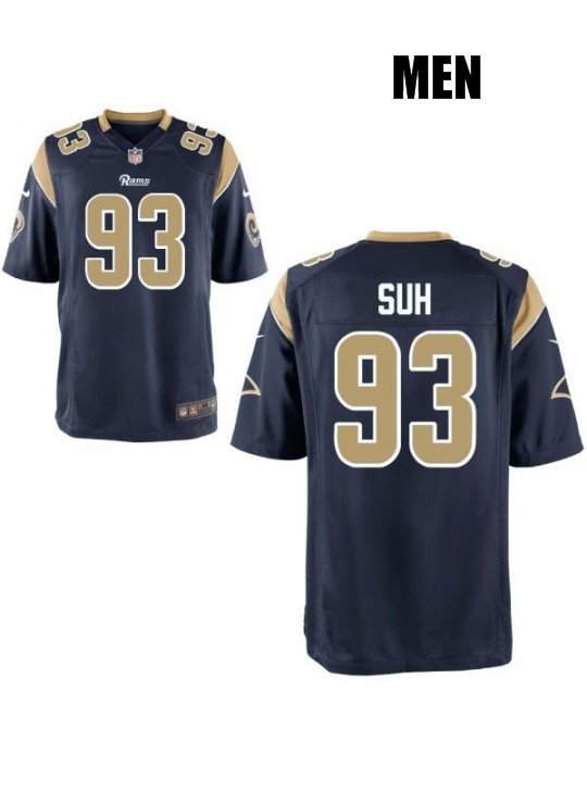 Los Angeles Rams #93 Ndamukong Suh Navy Jersey