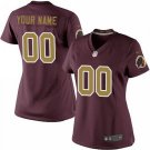 Women's Washington Redskins Customized Red/Gold Jersey