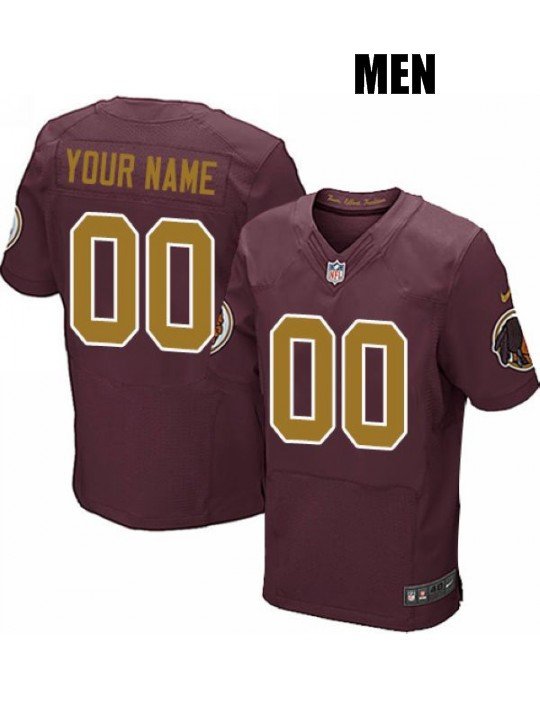 Washington Redskins Customized Red/Gold Jersey