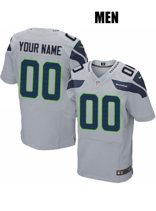 MEN'S SEATTLE SEAHAWKS CUSTOMIZED GRAY JERSEY