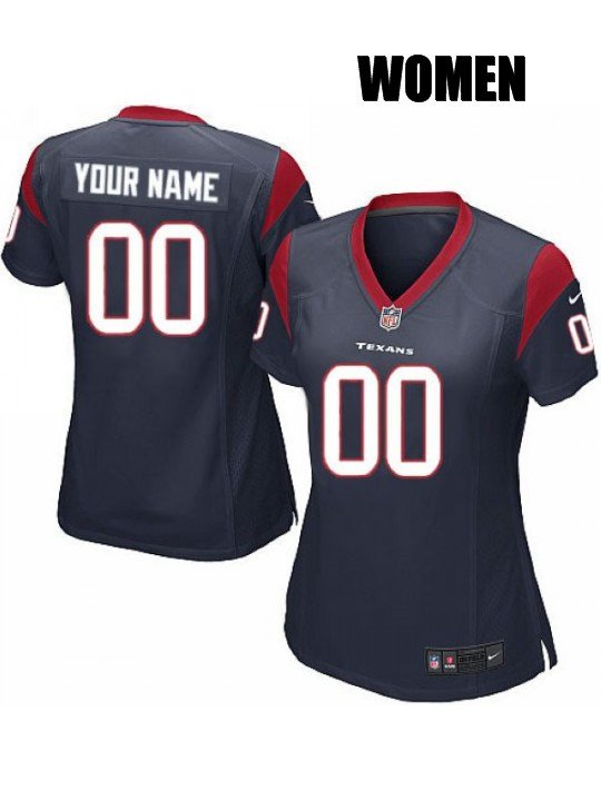 WOMEN'S HOUSTON TEXANS CUSTOMIZED BLUE JERSEY