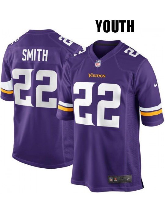 YOUTH MINNESOTA VIKINGS #55 ANTHONY BARR PURPLE JERSEY