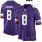 MEN'S MINNESOTA VIKINGS #8 KIRK COUSINSR PURPLE JERSEY
