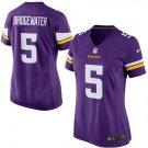 WOMEN'S MINNESOTA VIKINGS #5 TEDDY BRIDGEWATER PURPLE JERSEY