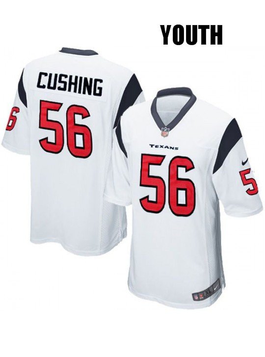 YOUTH HOUSTON TEXANS #56 BRIAN CUSHING WHITE JERSEY