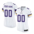 WOMEN'S MINNESOTA VIKINGS CUSTOMIZED WHITE JERSEY