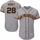 MEN'S SAN FRANCISCO GIANTS #28 BUSTER POSEY GRAY FLEXBASE JERSEY