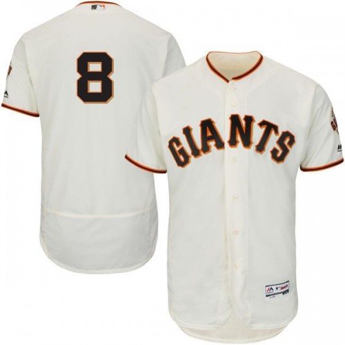 MEN'S SAN FRANCISCO GIANTS #8 HUNTER PENCE HOME IVORY FLEXBASE JERSEY