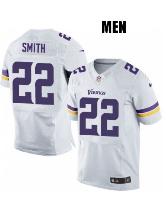 MEN'S MINNESOTA VIKINGS #22 HARRISON SMITH WHITE JERSEY