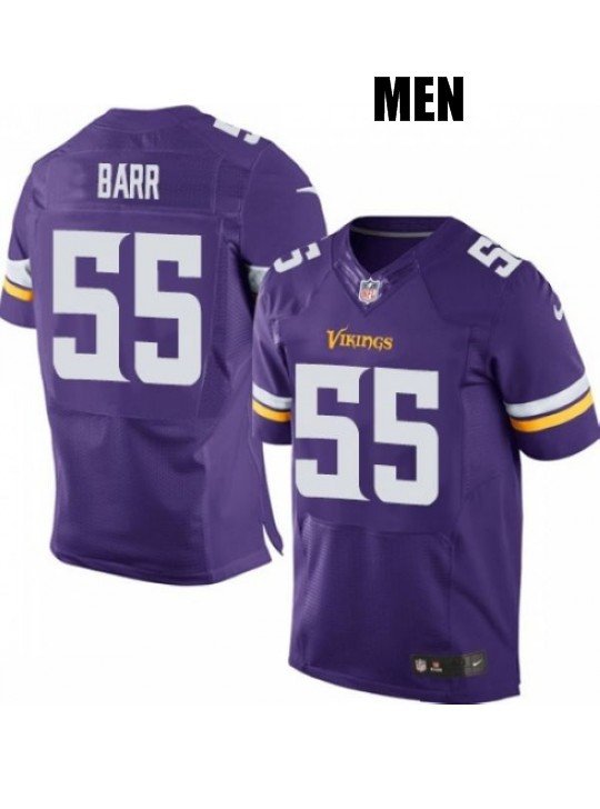 MEN'S MINNESOTA VIKINGS #55 ANTHONY BARR PURPLE JERSEY