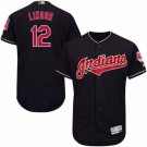 MEN'S CLEVELAND INDIANS #12 FRANCISCO LINDOR NAVY BLUE FLEXBASE JERSEY