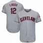 MEN'S CLEVELAND INDIANS #12 FRANCISCO LINDOR GRAY FLEXBASE JERSEY