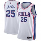 MEN'S PHILADELPHIA 76ERS #25 BEN SIMMONS WHITE SWINGMAN JERSEY