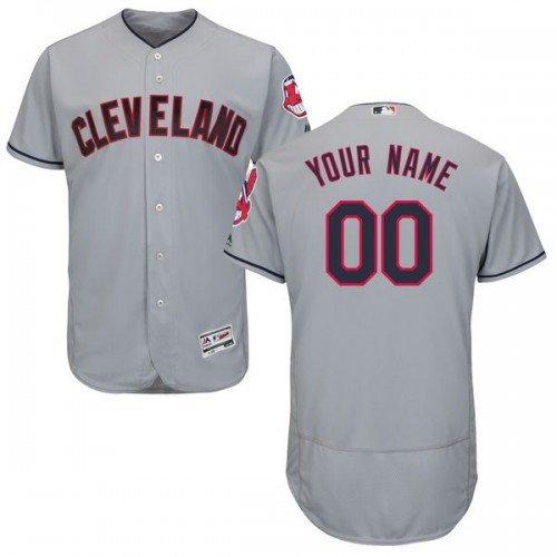 MEN'S CLEVELAND INDIANS CUSTOMIZED GRAY FLEXBASE JERSEY